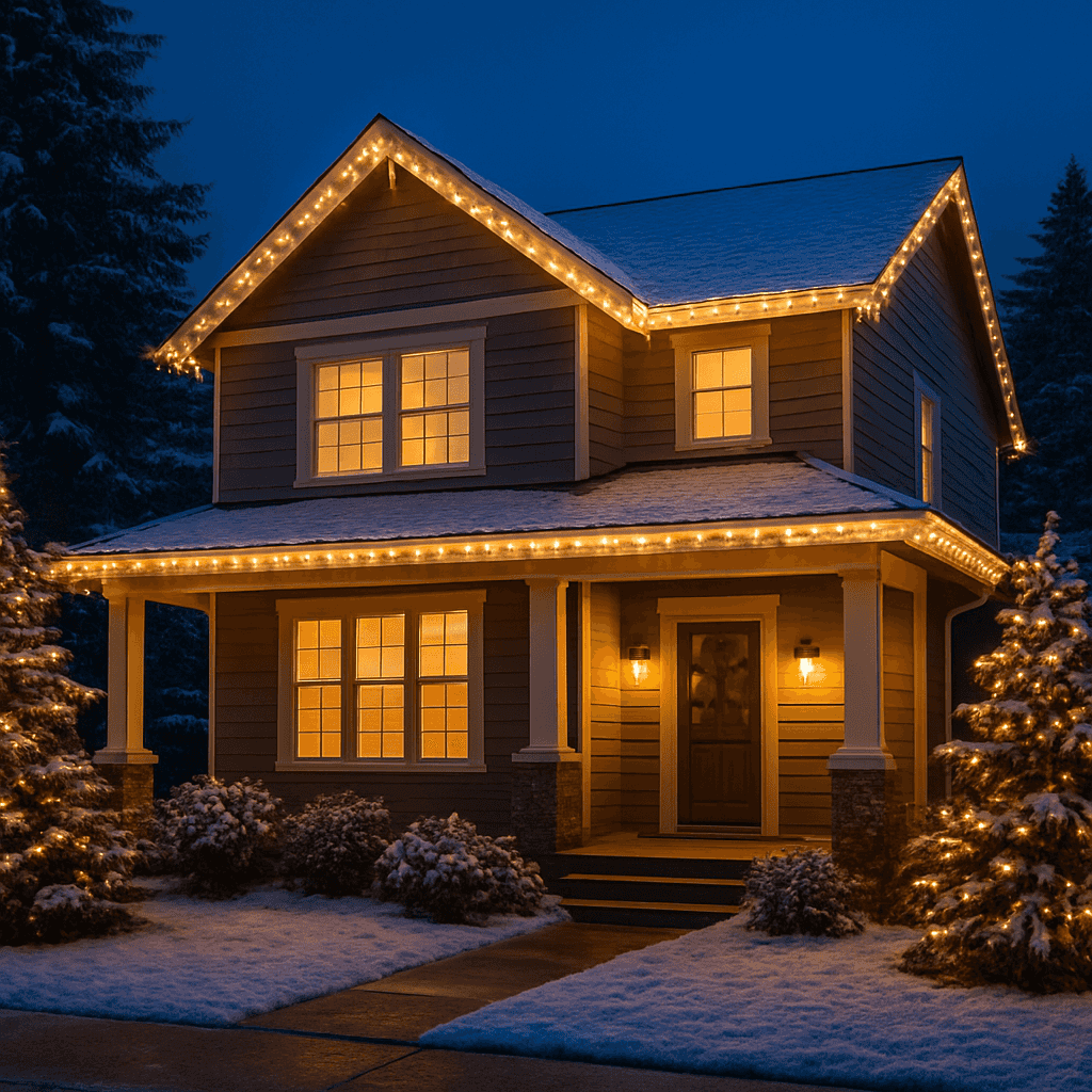 Christmas Light Installation in Vancouver, WA - Alpine Roof and Gutter Cleaning